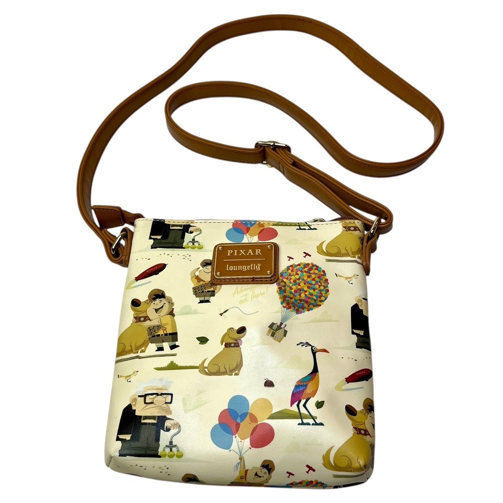Loungefly Disney Pixar Up Crossbody Bag Carl Russell Dug Kevin Balloons Print - Picture 12 of 12